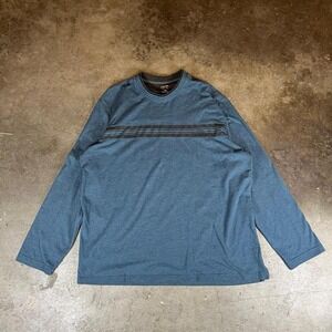 Vintage Y2K Arrow blue long sleeve shirt with brown stripes Men's Size XL